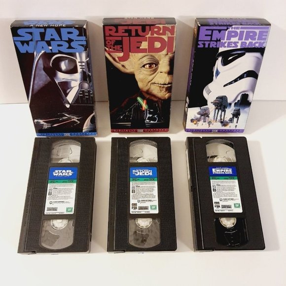 VINTAGE Original Star Wars VHS Trilogy 1995 LucasFilms Empire Jedi EUC NOS - Picture 9 of 12